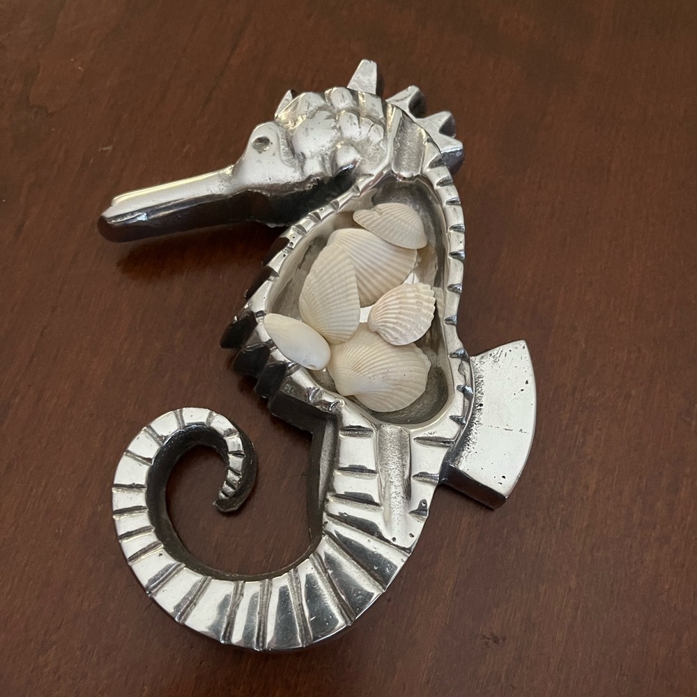 Pewter Seahorse catch all for a Coastal Vibe decor.